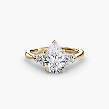 Hope Solitaire Ring with Shoulder Accents