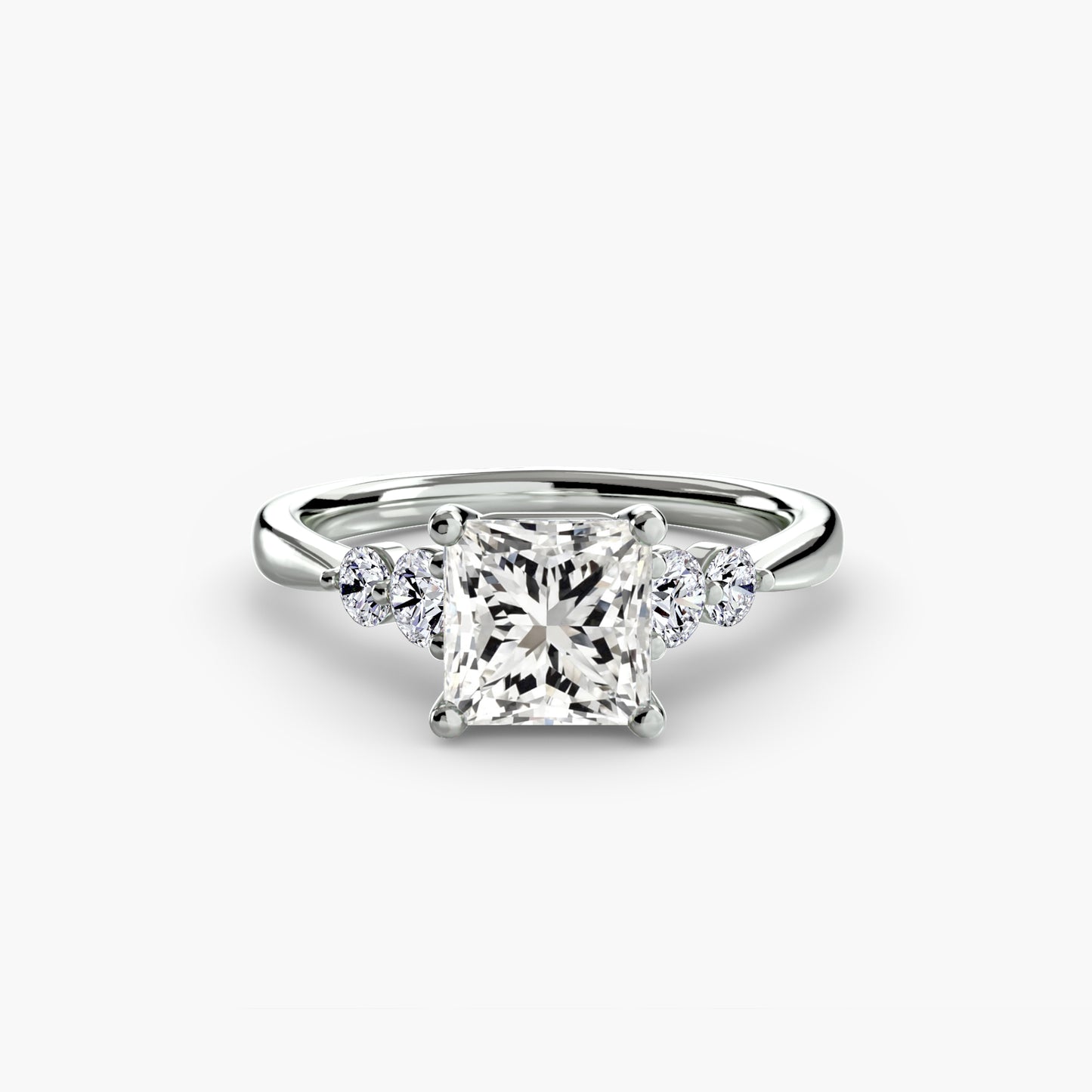 Hope Solitaire Ring with Shoulder Accents