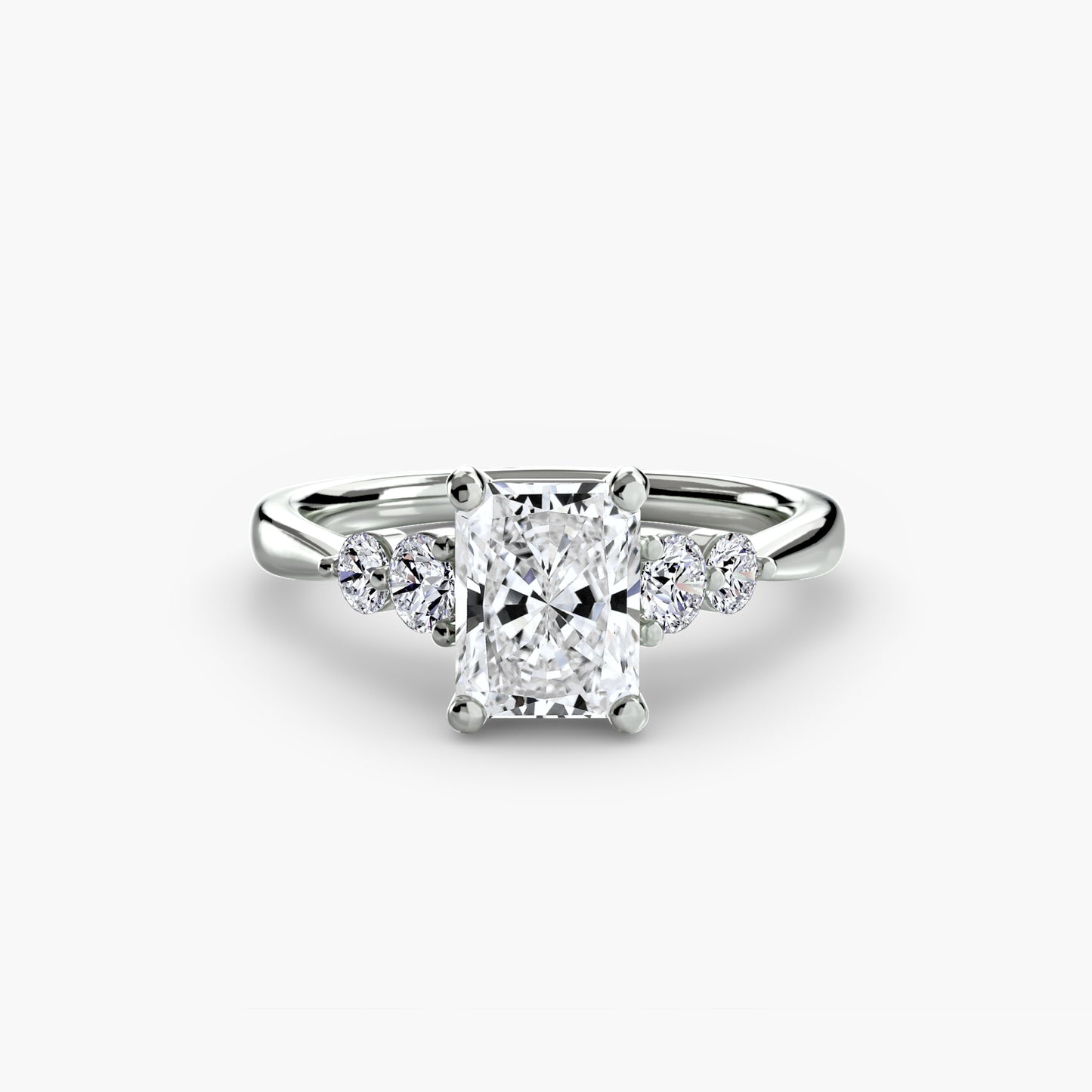 Hope Solitaire Ring with Shoulder Accents