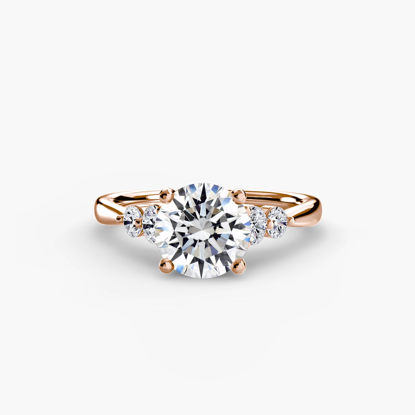 Hope Solitaire Ring with Shoulder Accents