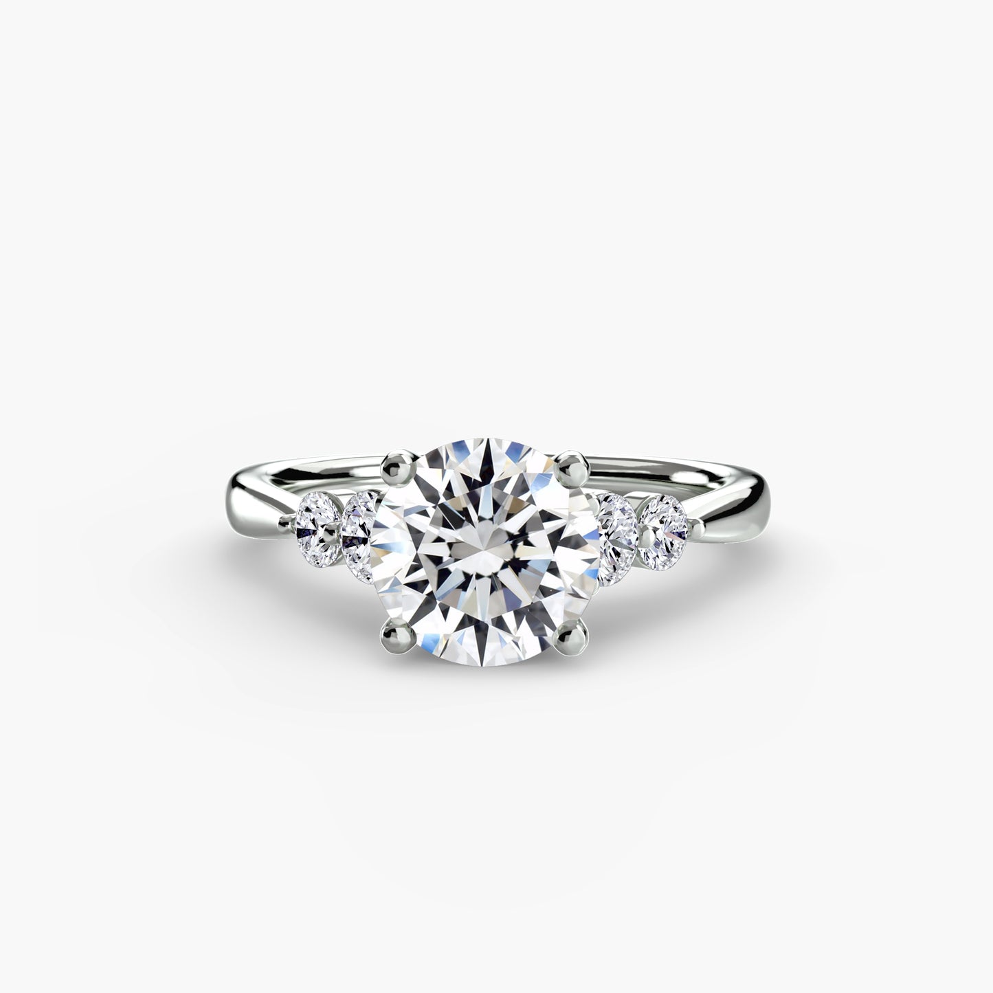 Hope Solitaire Ring with Shoulder Accents