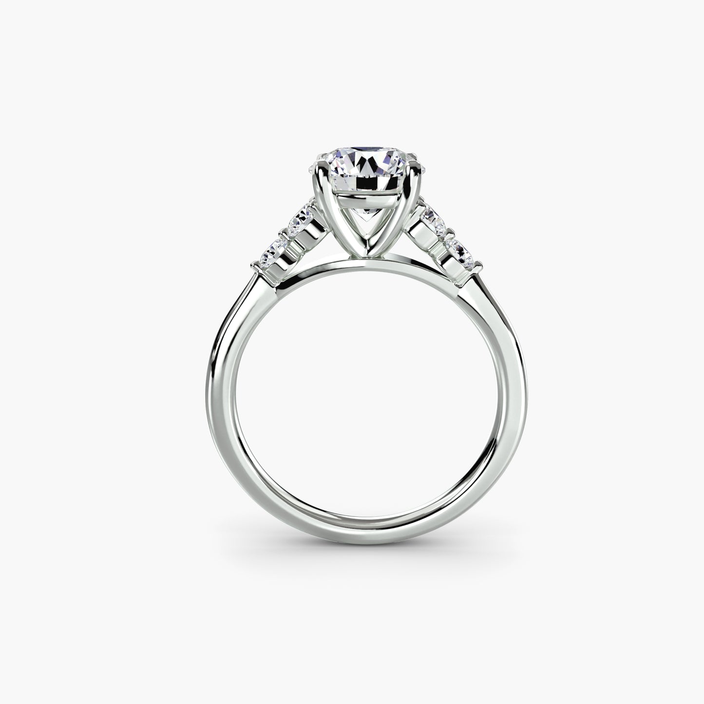 Hope Solitaire Ring with Shoulder Accents