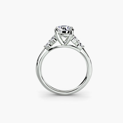 Hope Solitaire Ring with Shoulder Accents