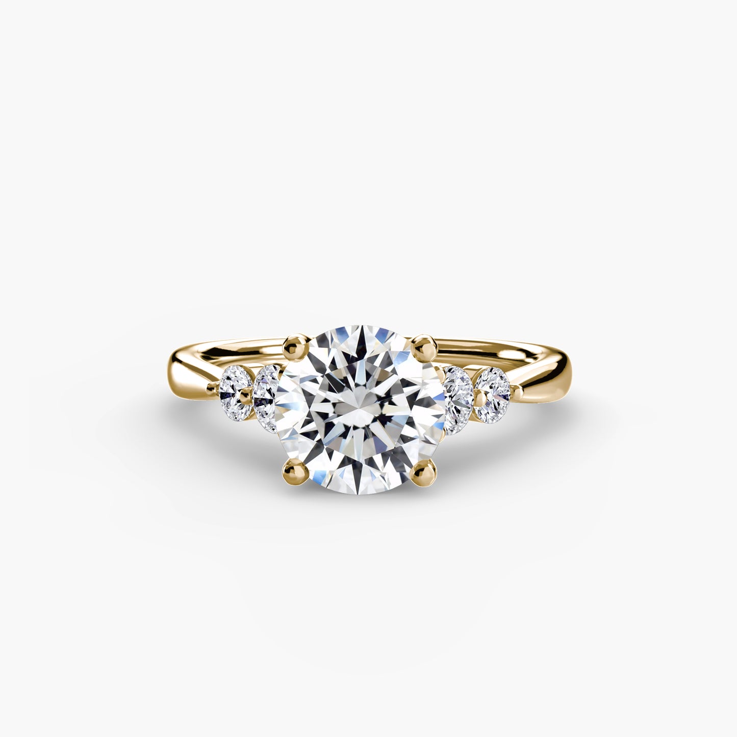 Hope Solitaire Ring with Shoulder Accents