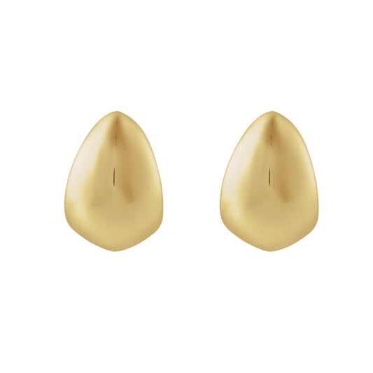 Sylvia Teardrop Shaped Yellow Gold Earrings