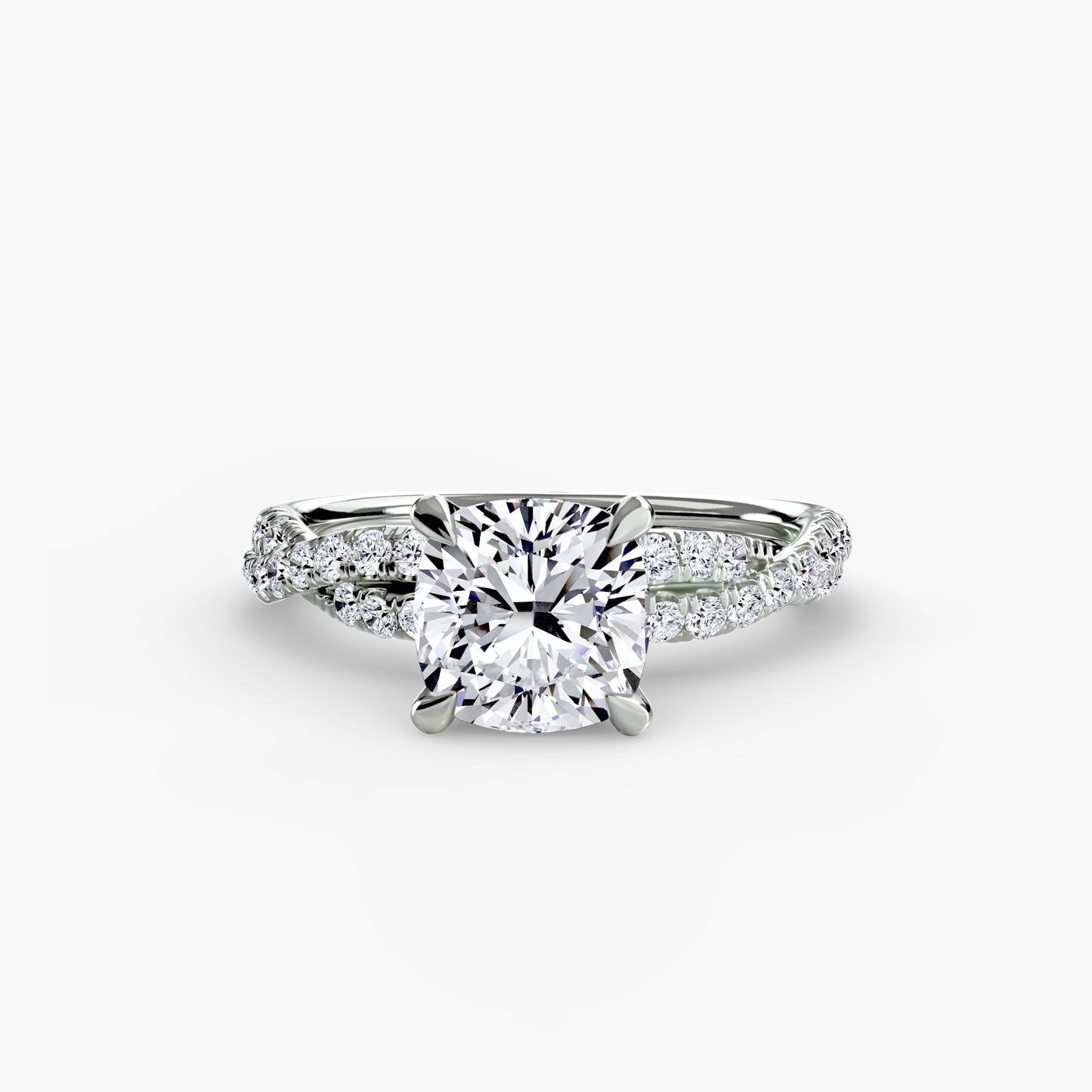 Monica Twisted Pavé Solitaire Ring