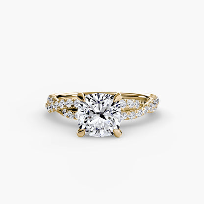 Monica Twisted Pavé Solitaire Ring