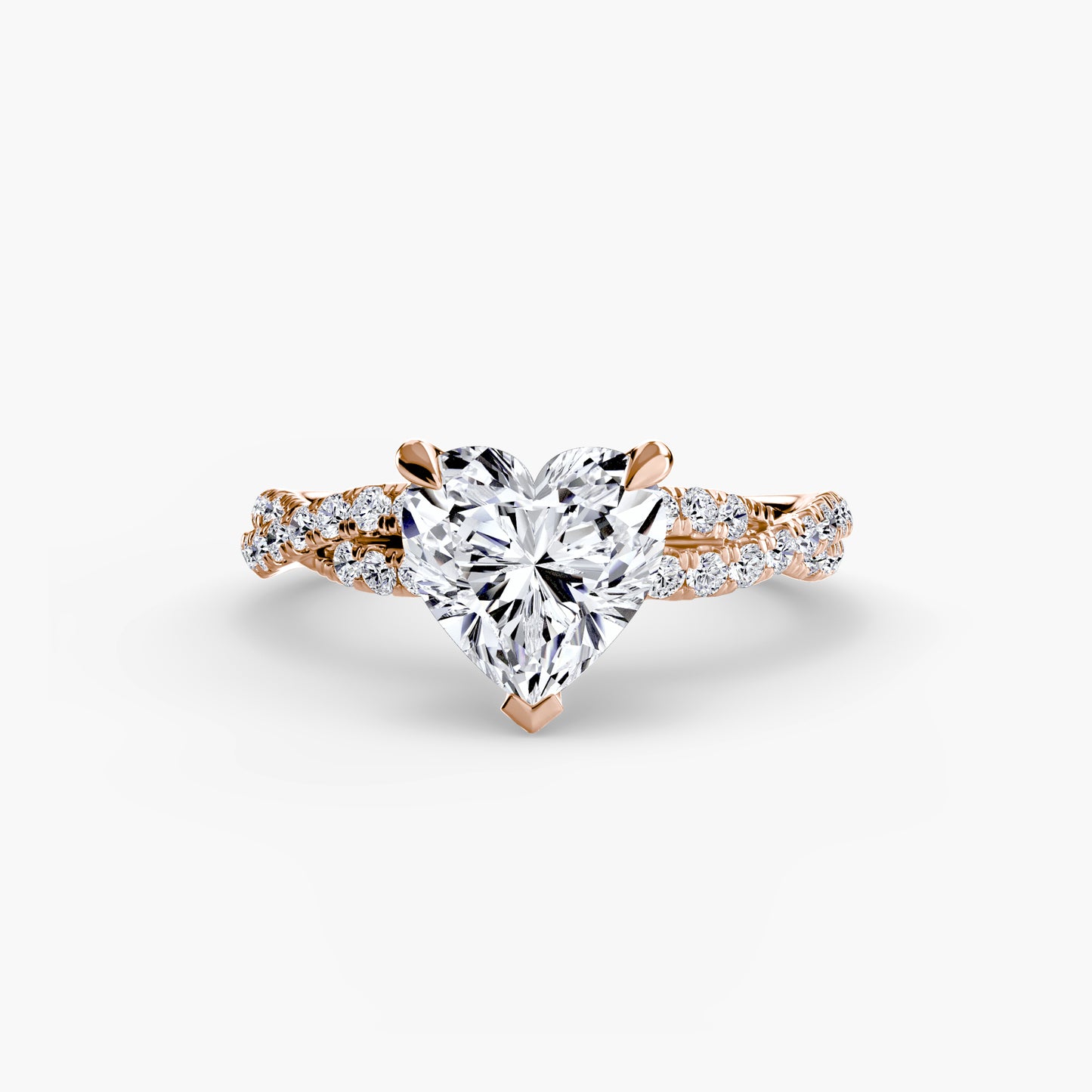 Monica Twisted Pavé Solitaire Ring