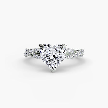 Monica Twisted Pavé Solitaire Ring