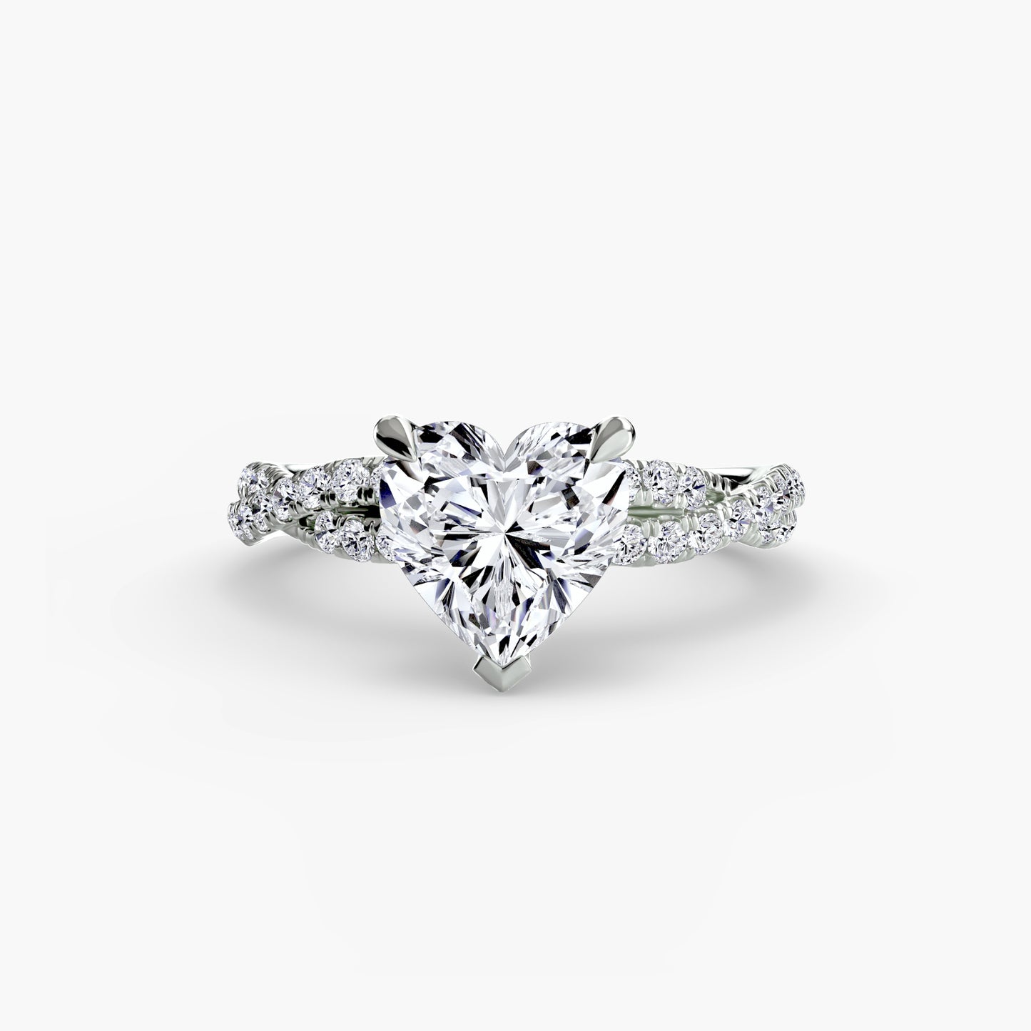 Monica Twisted Pavé Solitaire Ring