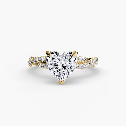 Monica Twisted Pavé Solitaire Ring