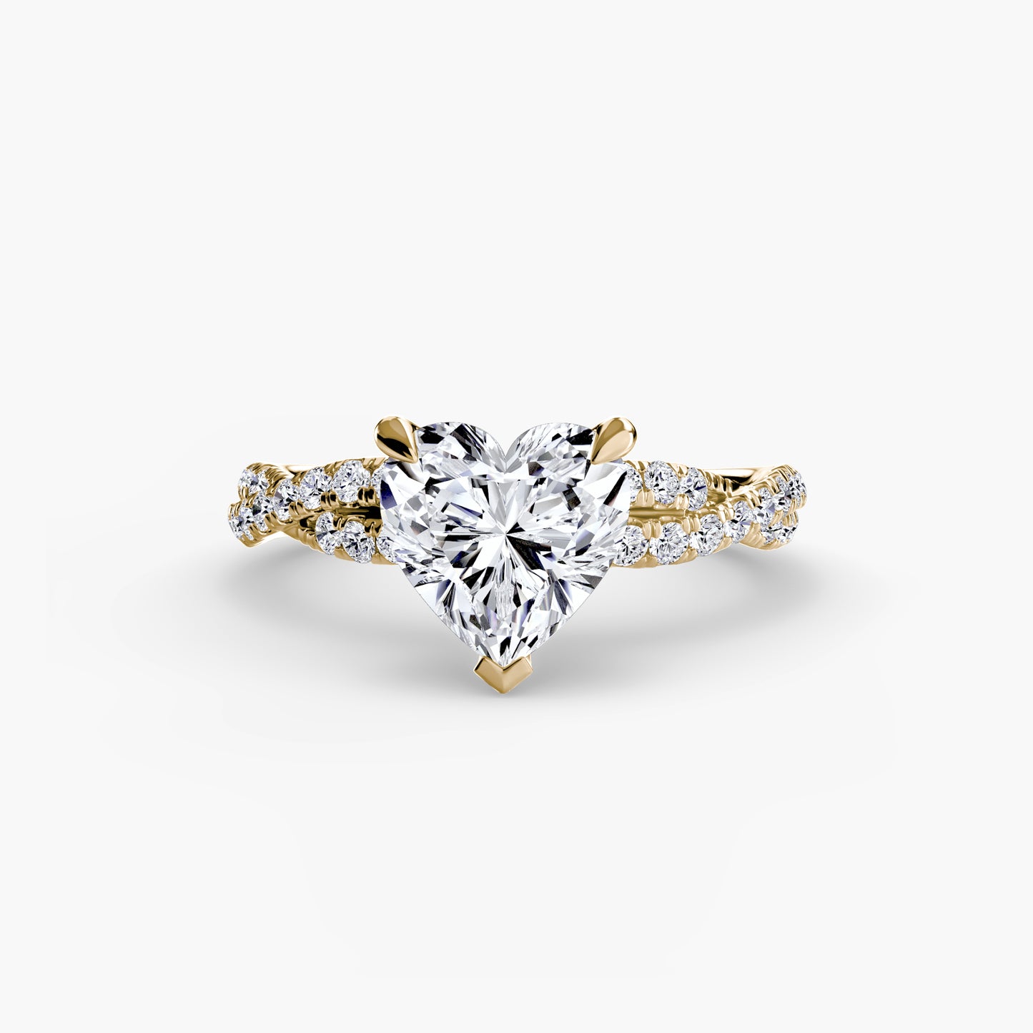 Monica Twisted Pavé Solitaire Ring