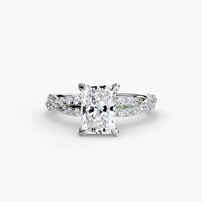 Monica Twisted Pavé Solitaire Ring