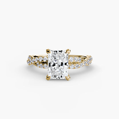 Monica Twisted Pavé Solitaire Ring