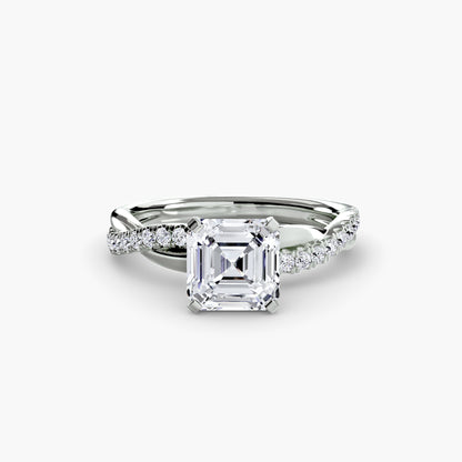 Persephone Twisted Diamond Pavé Ring
