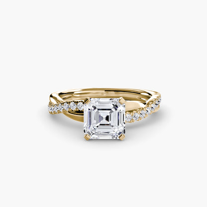 Persephone Twisted Diamond Pavé Ring