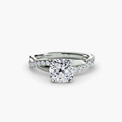 Persephone Twisted Diamond Pavé Ring