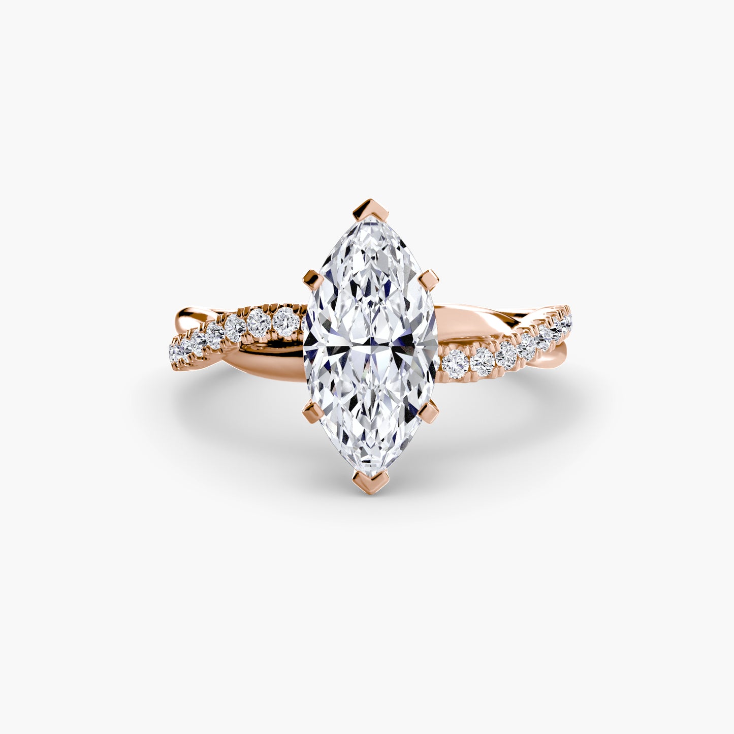 Persephone Twisted Diamond Pavé Ring