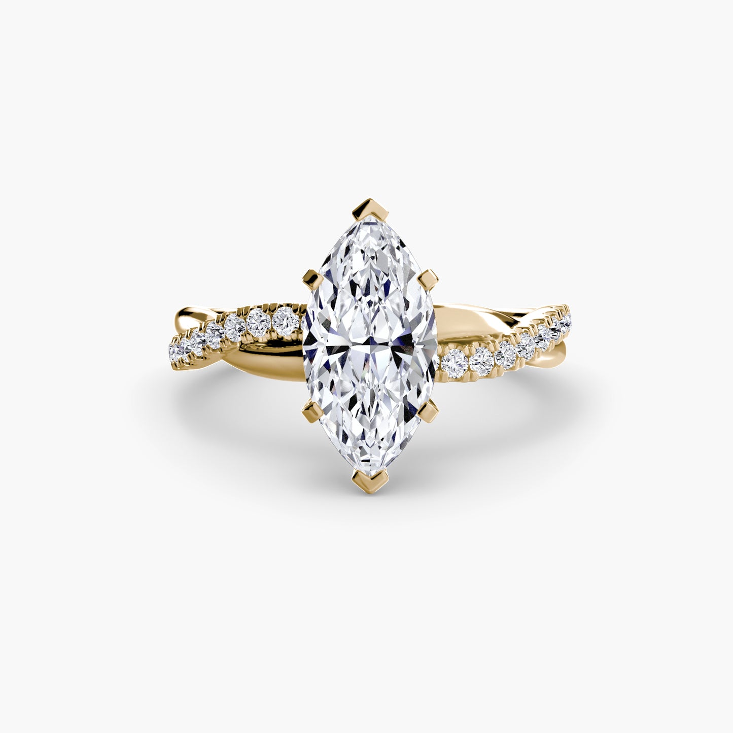 Persephone Twisted Diamond Pavé Ring