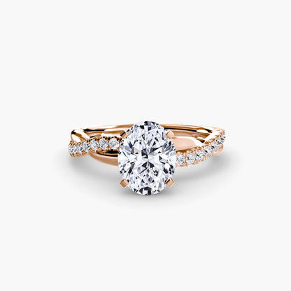 Persephone Twisted Diamond Pavé Ring