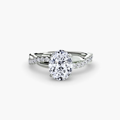 Persephone Twisted Diamond Pavé Ring