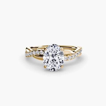 Persephone Twisted Diamond Pavé Ring