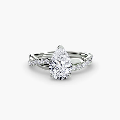 Persephone Twisted Diamond Pavé Ring
