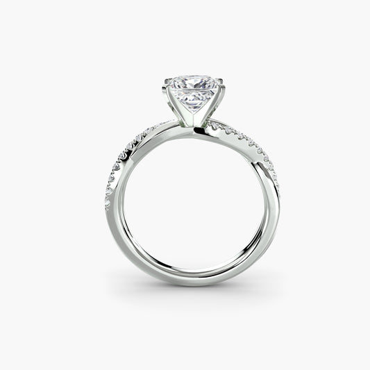 Persephone Twisted Diamond Pavé Ring