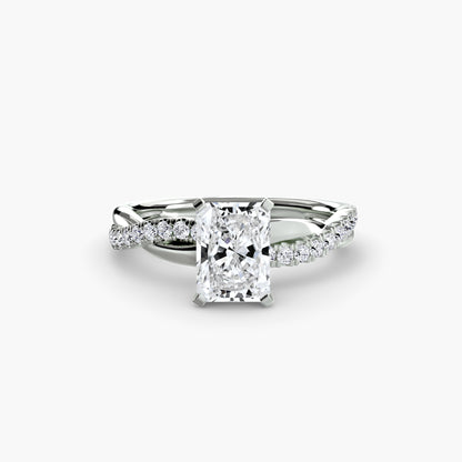 Persephone Twisted Diamond Pavé Ring