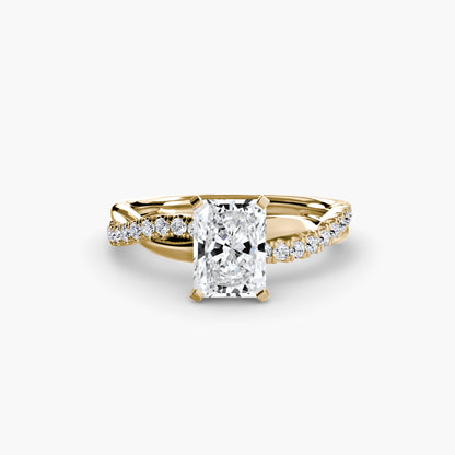 Persephone Twisted Diamond Pavé Ring