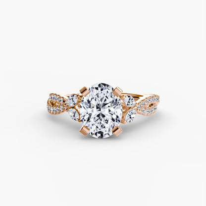 Evelyn Eternity Twist Pavé Engagement Ring