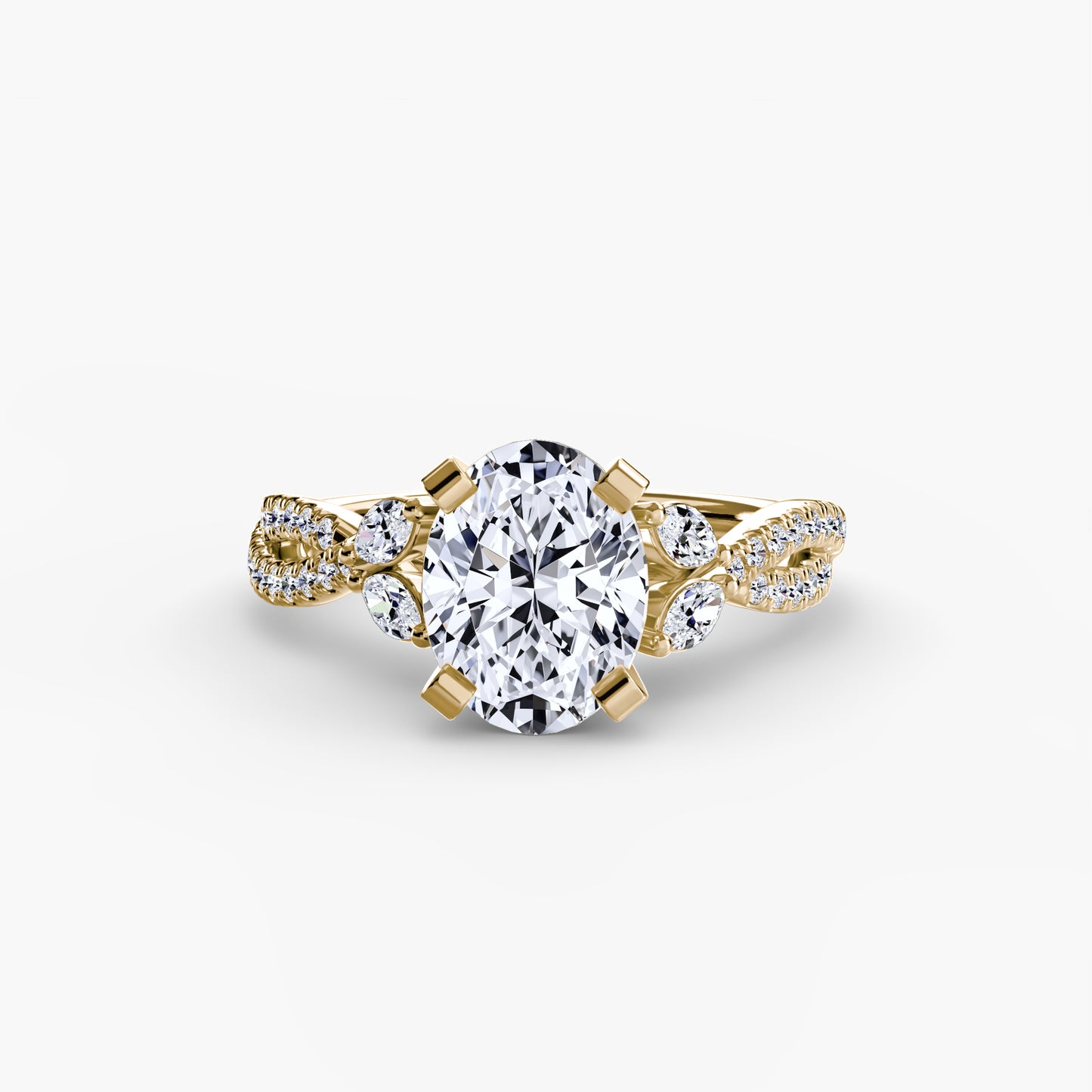 Evelyn Eternity Twist Pavé Engagement Ring