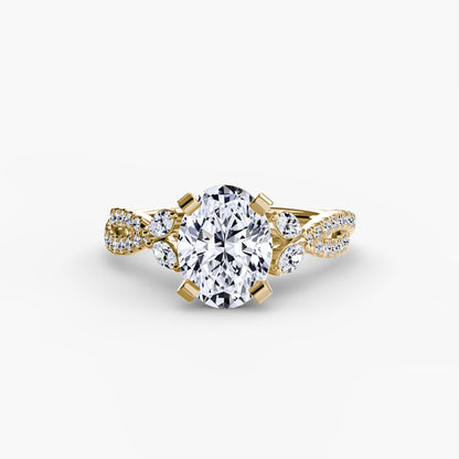 Evelyn Eternity Twist Pavé Engagement Ring