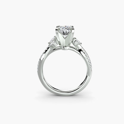 Evelyn Eternity Twist Pavé Engagement Ring