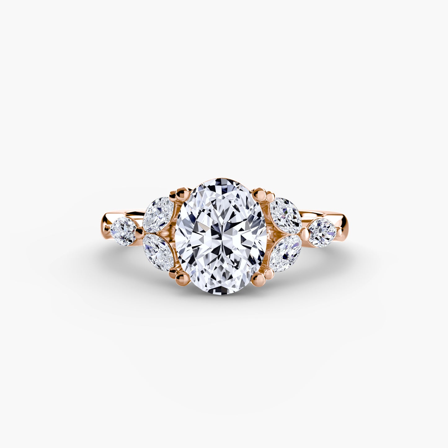 Clementine Diamond Accented Engagement Ring