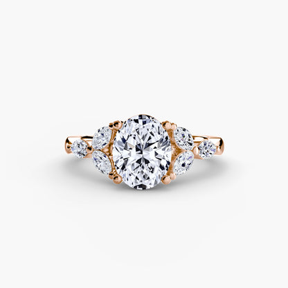 Clementine Diamond Accented Engagement Ring