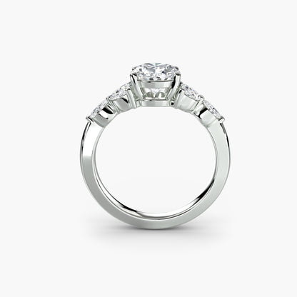 Clementine Diamond Accented Engagement Ring