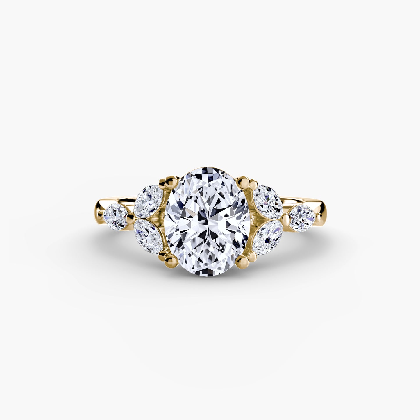 Clementine Diamond Accented Engagement Ring