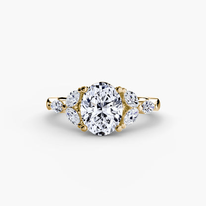Clementine Diamond Accented Engagement Ring