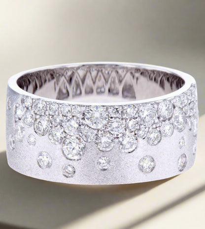White Gold Diamond Confetti Ring
