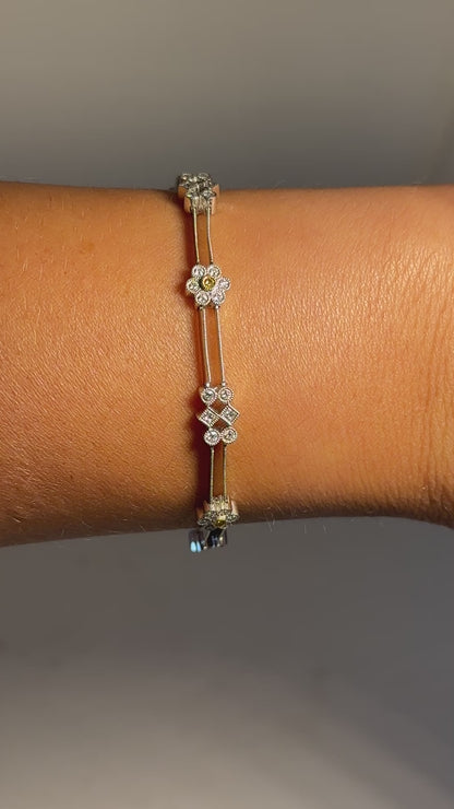 Diamond Daisy Tennis Bracelet