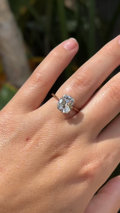 Layla Elongated Old Mine Cut Diamond Ring