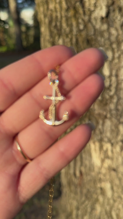 Diamond Anchor Pendant