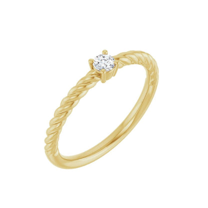 Summer Solitaire Rope Ring