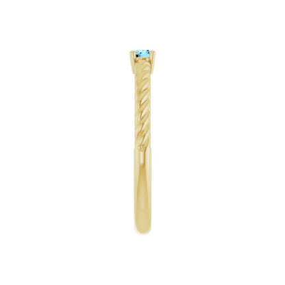 Summer Solitaire Rope Ring